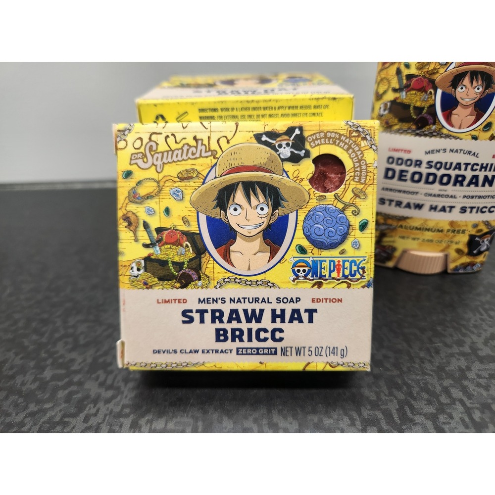 Lot of (5) Dr. Squatch One Piece Soap & (1) Deodorant Men's Straw Hat Bricc NEW - Picture 3 of 7